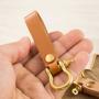 Wholesale Designer Top Grain Leather KeyChain Holder Compact Genuine Leather Car Keyring Accessory Holder
