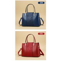 Women's Red Wedding Bag Large Capacity New Fashion Style for Happy Bride Advanced Feeling Handbag