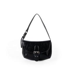 New Fashion Vintage Pu Leather Ladies Handbag Denim Blue Tote Bag Blue Lock Trim Shoulder Bag For Women
