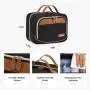 Custom LOVEVOOK cosmetic multi-functional hanging toiletry waterproof bag up brush bag black make up handbag makeup toiletry bag