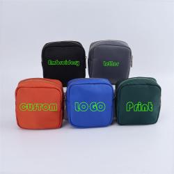 Keymay 27 Color Stock Nylon Pouch Custom Women Cute Cosmetic Bag Mini Small Makeup Bag Portable Travel Toiletry Bag
