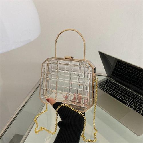 Summer fashion box bag chain handbag transparent diamond crossbody evening bag women bag handbags for young girls sac main femm sac pochette femme