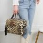 top selling ladies handbag women bag leopard print material hand bag for women high-capacity diamond rivet ladies bag supplier