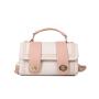 New Pu Fashion Women Bag Leisure High Texture Women's Handbag Solid Color Buckle Fashion Splicing Single Shoulder Messenger Bag