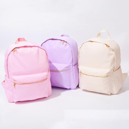 Stock Pink Blue Khaki Black Nude Lilac Multi Colors Function Girls Teenager School Book Bag Nylon Backpacks for Travel