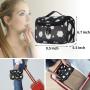 Gelory Travel Pu Leather Custom Waterproof Large Makeup Storage Organizer Toiletry Bag Cosmetic Bags With Zipper