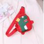 Korean Fashion Anti-Lost Backpack for Kids Cute Cartoon Small Dinosaur Schoolbag Single Strap Portable Chain Decoration Students