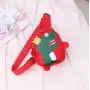 Korean Fashion Anti-Lost Backpack for Kids Cute Cartoon Small Dinosaur Schoolbag Single Strap Portable Chain Decoration Students