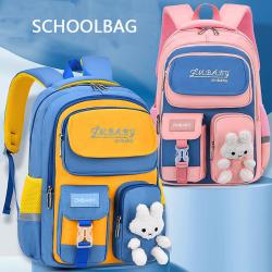 ZR871 Waterproof Schoolbag Children Backpack Colorful Cartoon Portable Fashion Nylon Large Capacity Pupil  Kid Outdoor Schoolbag