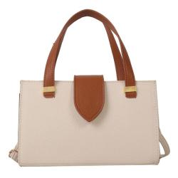 HR632 Women's Tote Bag Commuting New Fashion Contrasting Colors Portable Underarm Bag PU Handbag Versatile Shoulder CrossbodyBag