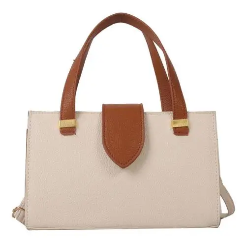 HR632 Women's Tote Bag Commuting New Fashion Contrasting Colors Portable Underarm Bag PU Handbag Versatile Shoulder CrossbodyBag