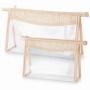 Travel-Friendly Transparent Makeup Bag With Letters TSA Approved Toiletry Organizer for On-the-Go Essentials