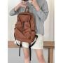 Fashion Backpack bag for women Drawstring Ruched Casual College girls School bags Nylon backpacks Custom logo