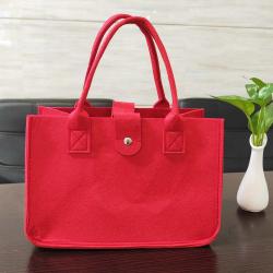 Promotion Felt Cloth Tote Lunch Bag Custom Logo Printing Luxury Handle Cotton Wedding Christmas Party Shopping Bag