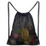 Gelory Customized Promotional Mesh Drawstring Bag Backpack Clothes Shoe Travel Bag Beach Backpack Bag