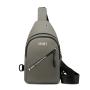 Men's Chest Bag New Simple Multi-layer Leisure PU Messenger Bag Fashion Anti-theft Shoulder Bag With USB