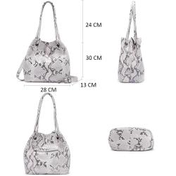 REALER 2021 OEM cusotom logo bags Real Genuine Leather womens Shoulder Bags Ladies Totes Hand bags Snake Pattern Women Handbags