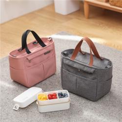 Gelory High quality portable waterproof fashion nylon reusable thermal tote insulated large lunch cooler bag