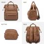 LOVEVOOK 2023 new arrival PU leather fashion retro backpack purse for women mini 12.5in 14in travel work school laptop backpacks