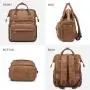 LOVEVOOK 2023 new arrival PU leather fashion retro backpack purse for women mini 12.5in 14in travel work school laptop backpacks