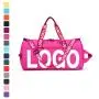 Custom Print Foldable Tote Carry on Luggage Sports Duffel Bags for womens Lightweight Weekend Travel Swimming Gym Yoga Bag
