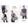 2021 Men Women Large Capacity Weekend Short Travel Bag Stripe Canvas Luggage Sport Gym Travel Duffel Bag With Shoe Compartment