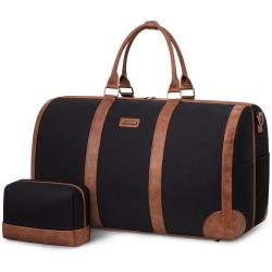 LOVEVOOK Travel Carry On Travel Duffle Bags Women Men Duffel Bag with Toiletry Pouch Overnight Weekend Gym Handbag for Airplanes