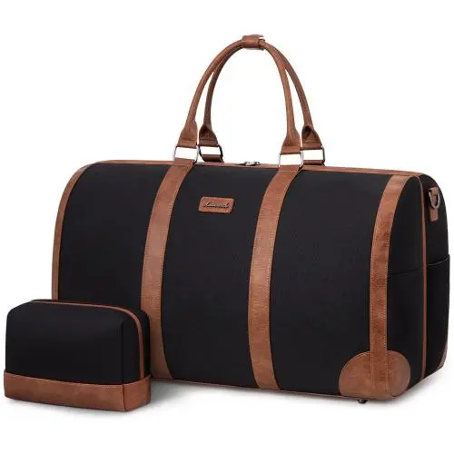 LOVEVOOK Travel Carry On Travel Duffle Bags Women Men Duffel Bag with Toiletry Pouch Overnight Weekend Gym Handbag for Airplanes