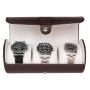 Genuine Leather Watch Storage Case Travel 3 Watch Case Leather Watch Roll For Men