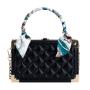 2022 Ladies Designer Bags Fashion Lattice Gold-tone Hardware Scarf Evening Purse Trendy  Single Chain Cross Body Shoulder Bag