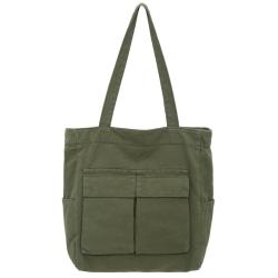 Custom Logo High Quality Large Capacity Canvas Shoulder Bag Simple Organic Cotton Tote Shopping Bag for Everyday Use