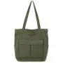 Custom Logo High Quality Large Capacity Canvas Shoulder Bag Simple Organic Cotton Tote Shopping Bag for Everyday Use