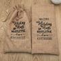 Rustic Hemp Burlap Linen Drawstring Christmas Jute Wine Bottle Bag Gift  Wine Packaging Bag