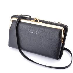 2023 new design women pu leather wallet wholesale fashion zipper purse mobile phone bags & cases