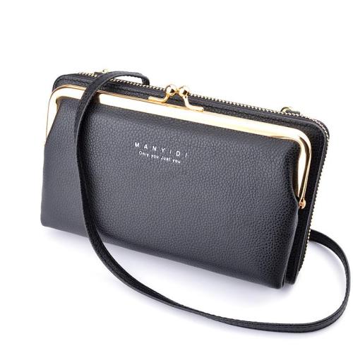 2023 new design women pu leather wallet wholesale fashion zipper purse mobile phone bags & cases
