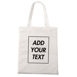 Custom Logo Women Female Canvas Shoulder Bag Eco Reusable Tote Shopping Bag