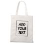 Custom Logo Women Female Canvas Shoulder Bag Eco Reusable Tote Shopping Bag