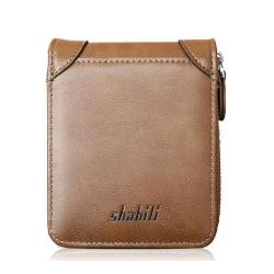 XL025  Men Wallet Luxury Classic Short Zip Style Card Holder Wallet For Men French Style Anti Water Business Person Purse