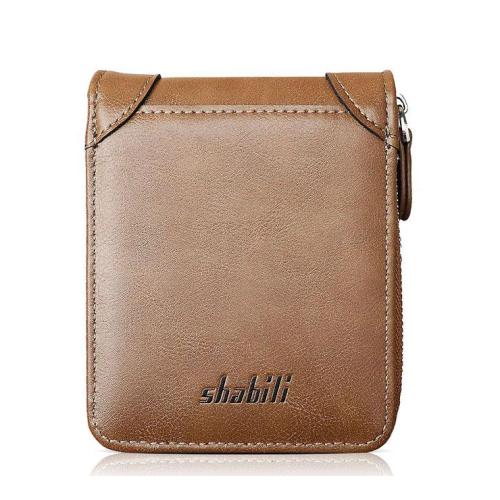 XL025  Men Wallet Luxury Classic Short Zip Style Card Holder Wallet For Men French Style Anti Water Business Person Purse