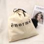 Super Soild Recyclable Cotton Twill Dust Bag For Handbag Packing Natural Custom Logo Printed Cotton Dust Shopping Shoe Pouch