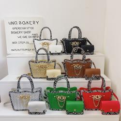 A Set Of Two Snake Pattern Women Luxury Bags Large Capacity Designer Handbag Wholesale Famous Brands Luxury Bolsas Para Mujer