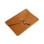 Custom men woman vegetable tanned leather multifunction office documents bags A4 paper file pouch envelope bag conference