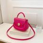2023 New Pu Solid Women Fashion Handbags  Simple Wholesale Women Handbags Metal Lock Designer Shoulder Bags For Women