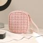 Fashion Custom Mini Tweed Cosmetic Bag Makeup Case Travel Portable Makeup Storage Bag