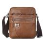 2024 Wholesale Vegan Leather Shoulder Bag For Retro Men With Messenger Webbing Strap