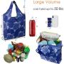 Gelory Machine Washable Durable Groceries Bags Fun Animal Printing Reusable Foldable Grocery Shopping Bags