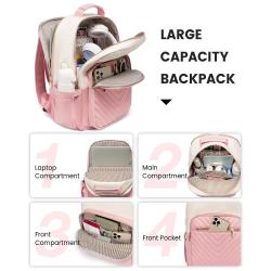 LOVEVOOK Waterproof 15.6 17 Inch Travel Fashion Daily Leisure Bag Back Pack For Ladies Business Women Casual Laptop Backpacks