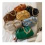Thick Chain Handbag Pu Leather Fold Shoulder Bags Designer Dumpling Bag Women Crossbody Messenger Cloud Chain Bag
