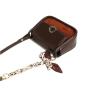 2024 Custom Hot Selling Suede Leather Shoulder Bag For Women With Scarf Metal Chain