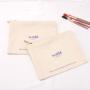 New Fabric 8oz Canvas Zipper Travel Makeup Pouch Custom Logo Printing Natural Cotton Canvas Pen Cosmetic Bag